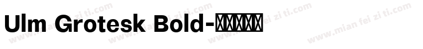 Ulm Grotesk Bold字体转换